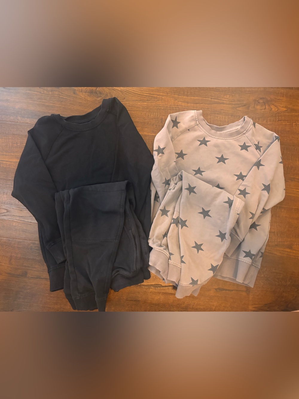Quince organic cotton kids matching crewneck sweater and joggers